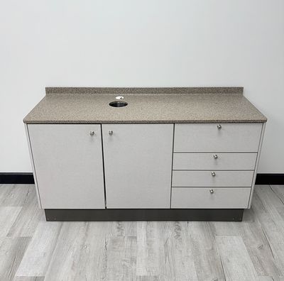 ADEC 5531 Dental Side Cabinet -Solid Surface Countertop (58 ADEC 5531 Dental Side Cabinet -Solid Surface Countertop (58"L) *Certified Used Condition
