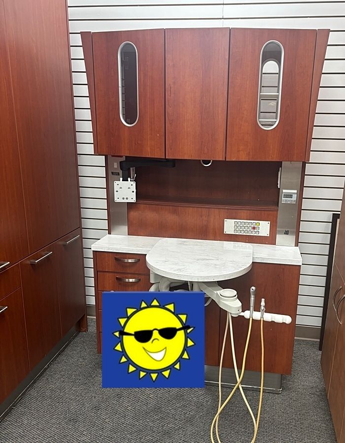 MCC Custom Dental Rear Treatment Cabinet w/ Assist. Pkg. Wild Cherry Laminate *Excellent Used Condition MCC Custom Dental Rear Treatment Cabinet w/ Assist. Pkg. Wild Cherry Laminate *Excellent Used Condition