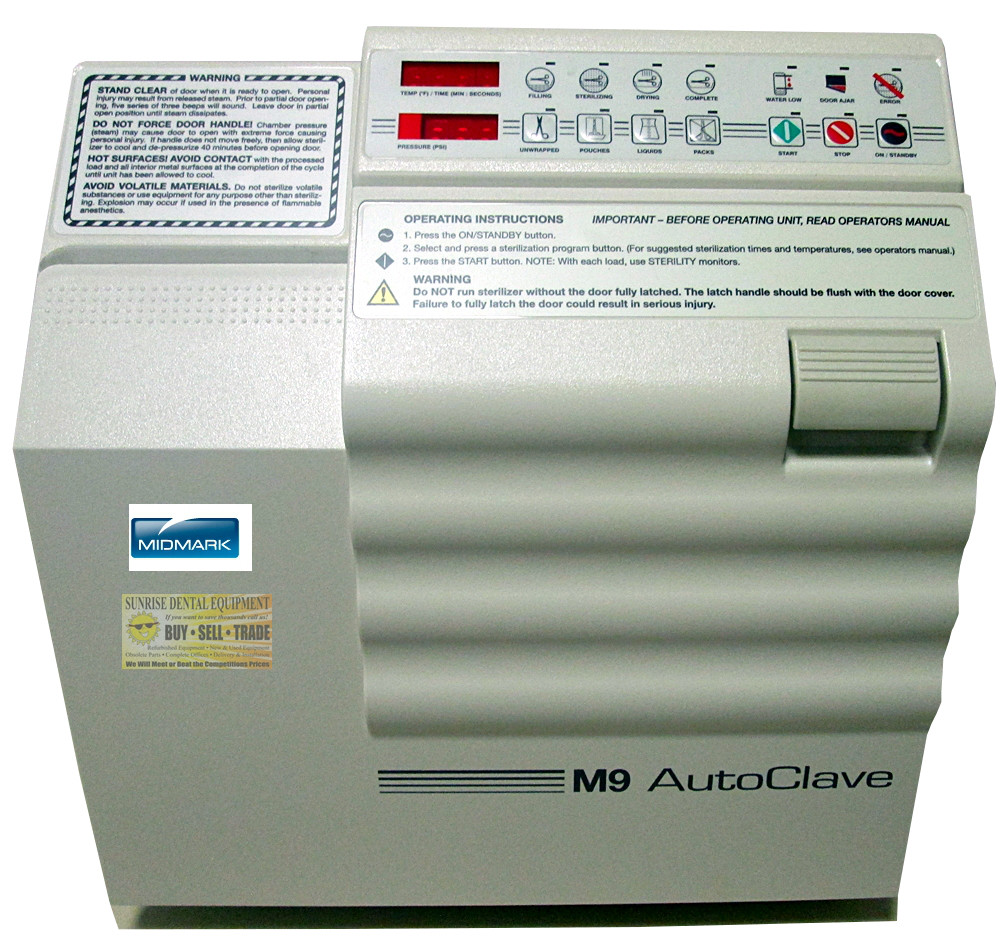 Midmark M9 Ultraclave Dental Autoclave Sterilizer - GEN1 Chamber Size: 9 x 15 *Refurbished
