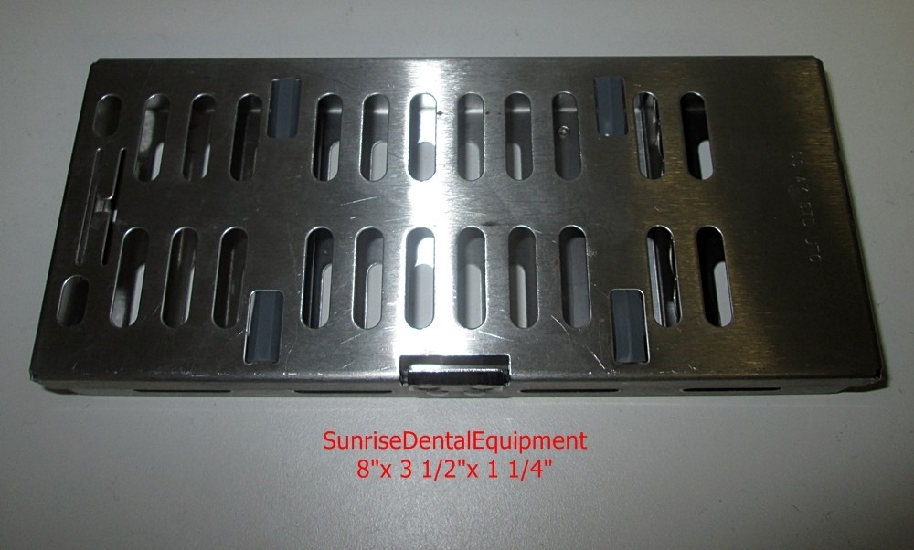 Miltex Thompson A7 Dental Instrument Sterilization Cassette - 8"x 3-1/2"x 1-1/4" *Used