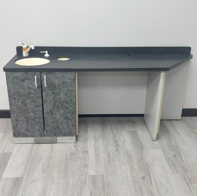 BioTec Side Cabinet & Left Sink (77"L) *Good Used Condition