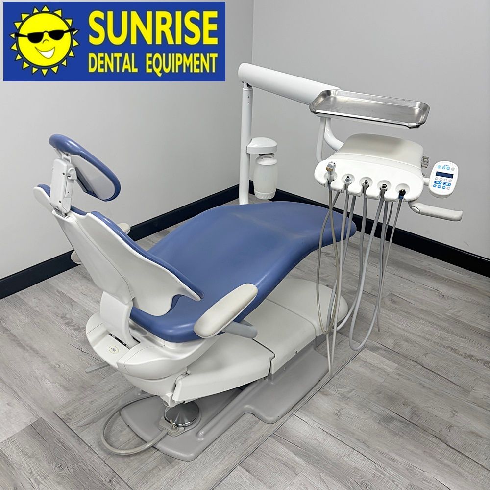 ADEC 411 Dental Patient Chair w/ Adec 332 Radius Dr. Delivery Unit - New Ultraleather Upholstery, Color of Choice *Refurbished