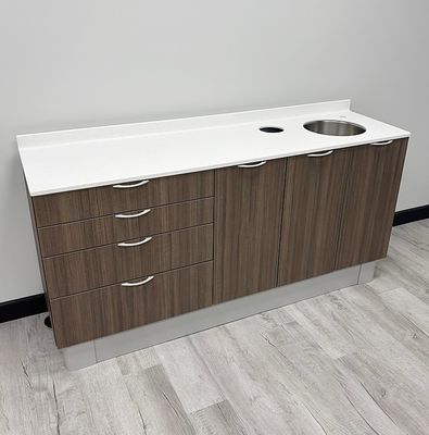 ADEC 593 Inspire Series (71"L) Side Dental Cabinet w/ Right Side Sink *NEW