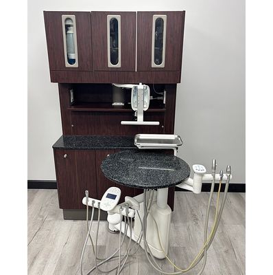 ADEC 5580 Dental Rear Treatment Console w/ 541 Duo Delivery & Assistant Pkg. - Deluxe Touchpad - Royal Mahogany (42 ADEC 5580 Dental Rear Treatment Console w/ 541 Duo Delivery & Assistant Pkg. - Deluxe Touchpad - Royal Mahogany (42"W) - Sliding Monitor Mount *Certified Used Condition