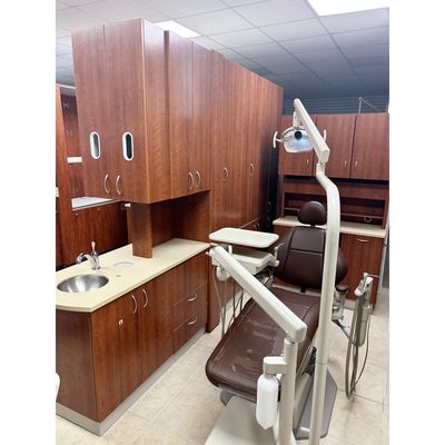 2 Room Dental Operatory Package - (2) ADEC 1021 Operatory Chairs, (2) BioTec Rear Treatment, (1) BioTec Center Island (Amber Cherry Laminate) *Refurbished 2 Room Dental Operatory Package - (2) ADEC 1021 Operatory Chairs, (2) BioTec Rear Treatment, (1) BioTec Center Island (Amber Cherry Laminate) *Refurbished
