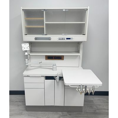 ADEC 5555 Dental Rear Treatment Cabinet w/ Assistant Pkg. (White) *Very Good Used Condition