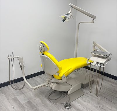 ADEC 1021 Decade Dental Radius Operatory Package, NEW DCI Delivery Unit (Dual Touchpad Chair Controls) - Good Used Vinyl Upholstery (Sun Yellow) *Refurbished ADEC 1021 Decade Dental Radius Operatory Package, NEW DCI Delivery Unit (Dual Touchpad Chair Controls) - Good Used Vinyl Upholstery (Sun Yellow) *Refurbished