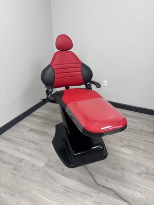 Forest 3900 Dental Patient Chair - Red & Black Ultraleather Upholstery *Refurbished