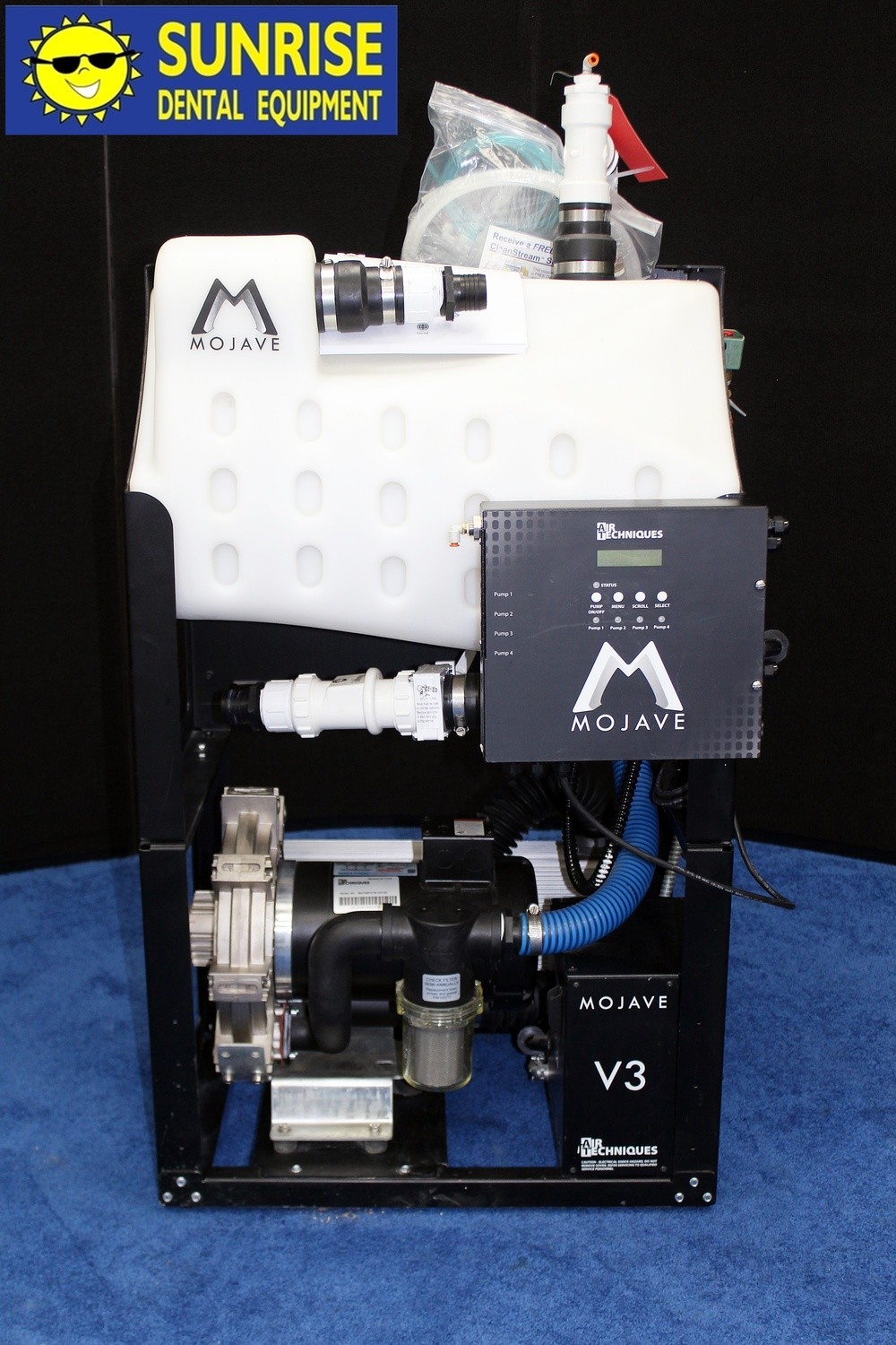 Air Techniques Mojave V3 Dental Dry Vacuum System w/ Built In Collection Tank (3 User, 1.5 HP) *Certified Used Condition (Mfg Sept 2015)