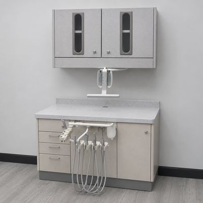 ADEC 5580 - 5731 Dental Rear Treatment Cabinet w/ Dr. Delivery & Assistant Pkg. - Countertop Color of Choice (Laminate) - Sliding Monitor Mount *Refurbished ADEC 5580 - 5731 Dental Rear Treatment Cabinet w/ Dr. Delivery & Assistant Pkg. - Countertop Color of Choice (Laminate) - Sliding Monitor Mount *Refurbished
