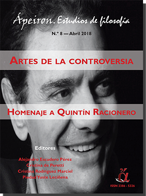 Artes de la controversia. Homenaje a Quintín Racionero (Monográfico) Artes de la controversia. Homenaje a Quintín Racionero (Monográfico)