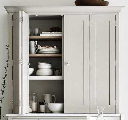 4 Door Bi-Fold Pantry Dresser Cabinet