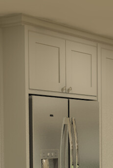 2 Door Fridge Top Cabinet, Kitchen Style: Windsor