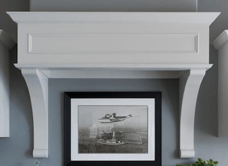 Extractor Canopy with Mantle Shelf