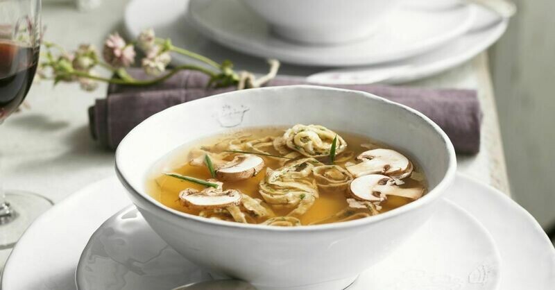 Burnt Garlic Mushroom Soup