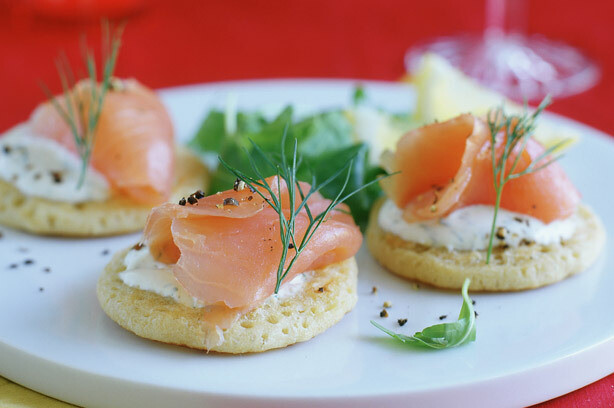 Smoked Salmon on Mini Blinis