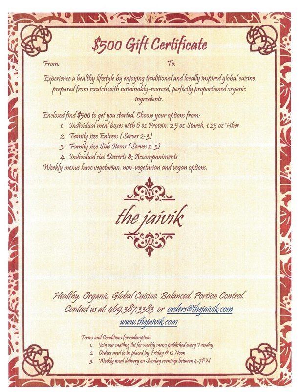 Gift Certificate - Platinum