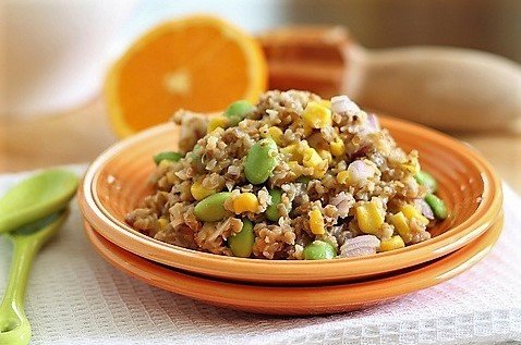 Bulgar Salad with Edamame and Mandarin Oranges