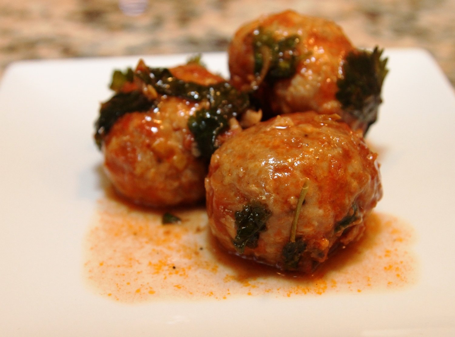 Chicken &amp; Oats Meatballs in Soy Sauce