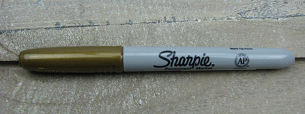 Sharpie permanent marker gold
