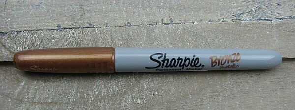 Sharpie permanent marker bronze