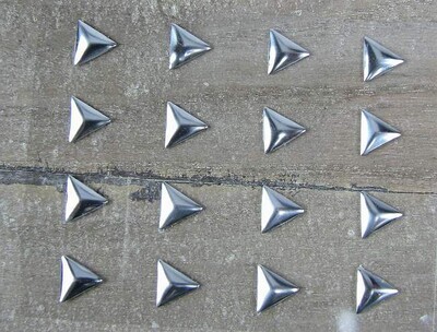 Cristal individual metal silver sticker