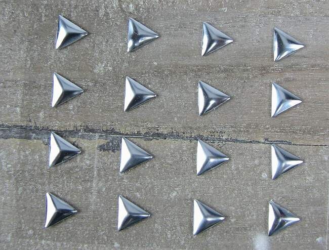 Cristal individual metal silver sticker