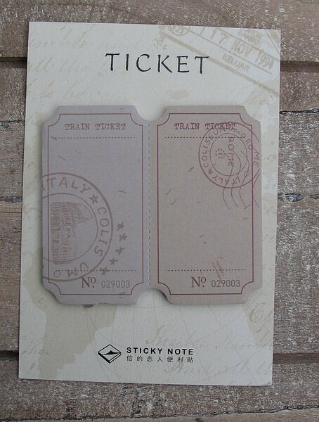 Sticky notes papers ticket