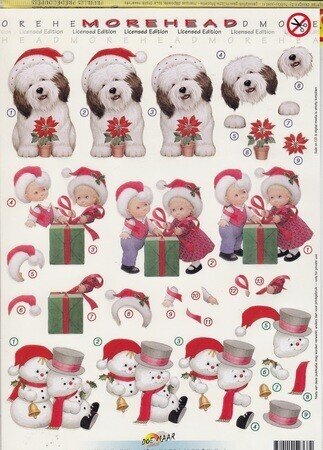 Stansvel Morehead kerst kado hond sneeuwpop