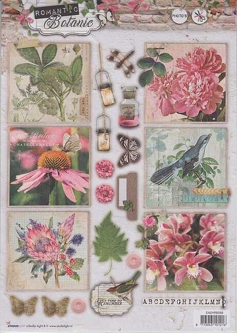 Die cut sheet Romantic Botanic