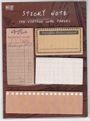 Sticky note papers vintage