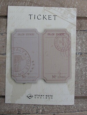 Sticky notes papers ticket