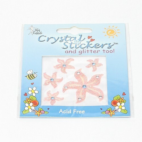 Cristal glitter stickers flowers