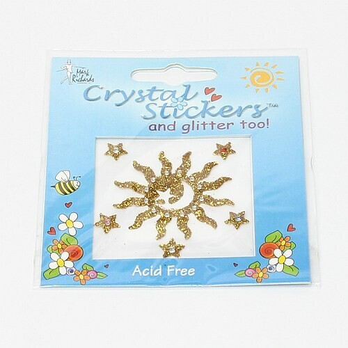 Cristal glitter stickers sun