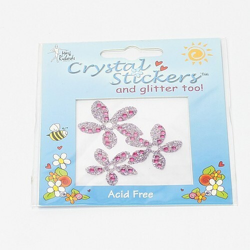 Cristal glitter stickers flowers