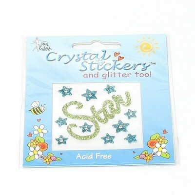 Cristal glitter stickers star