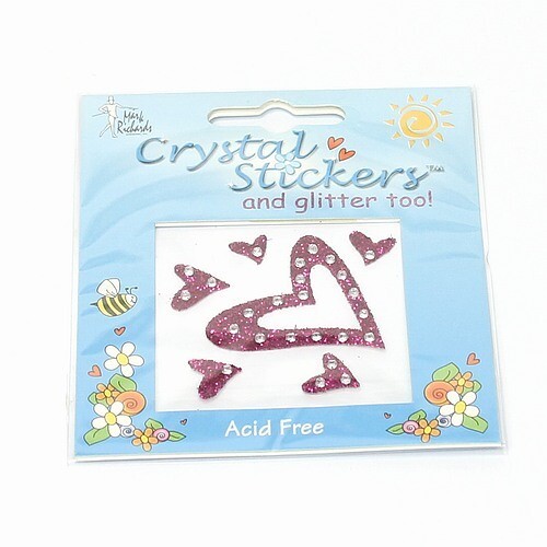 Cristal glitter stickers hearts