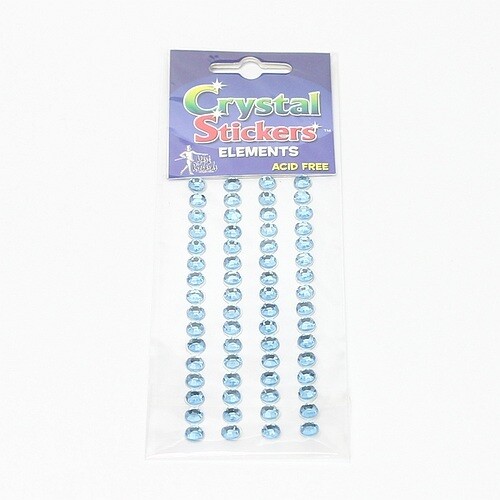 Cristal stickers elements round blue