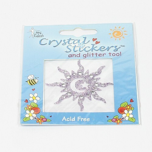 Cristal glitter stickers sun