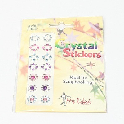Cristal glitter stickers round