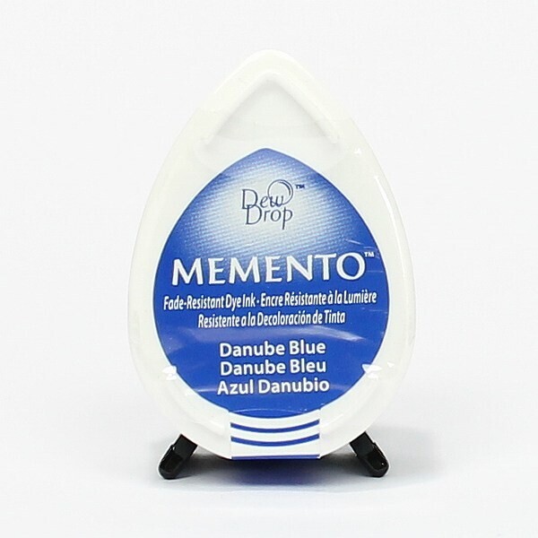 Stempelkussen   Memento dew drop Danube blue