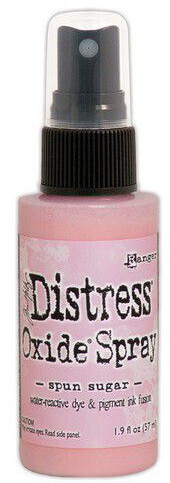 Distress oxide spray spun sugar