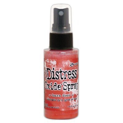 Distress oxide spray barn door