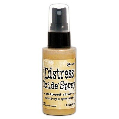 Distress oxide spray scattered straw