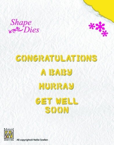 Nellie shape Dies Text English