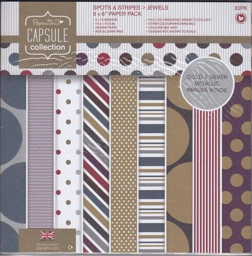 Paperpack 6x6  Spot and stripes Jewels