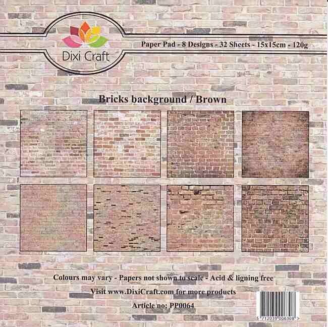 Dixi paperpad bricks background brown