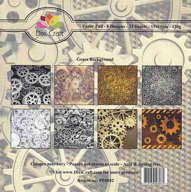 Dixi paperpad gears background