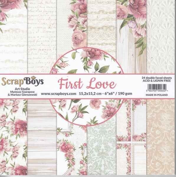 Scrapboys paperpad First love 15  x 15 cm