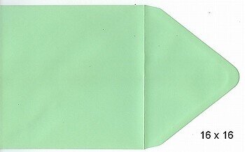 10 Vierkante enveloppen 16 x 16 cm lentegroen